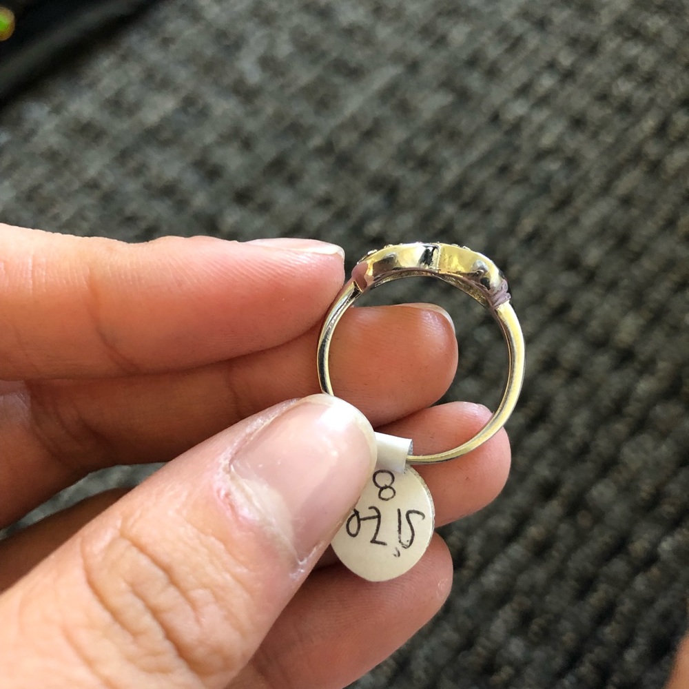 Silver infitive embellished ring